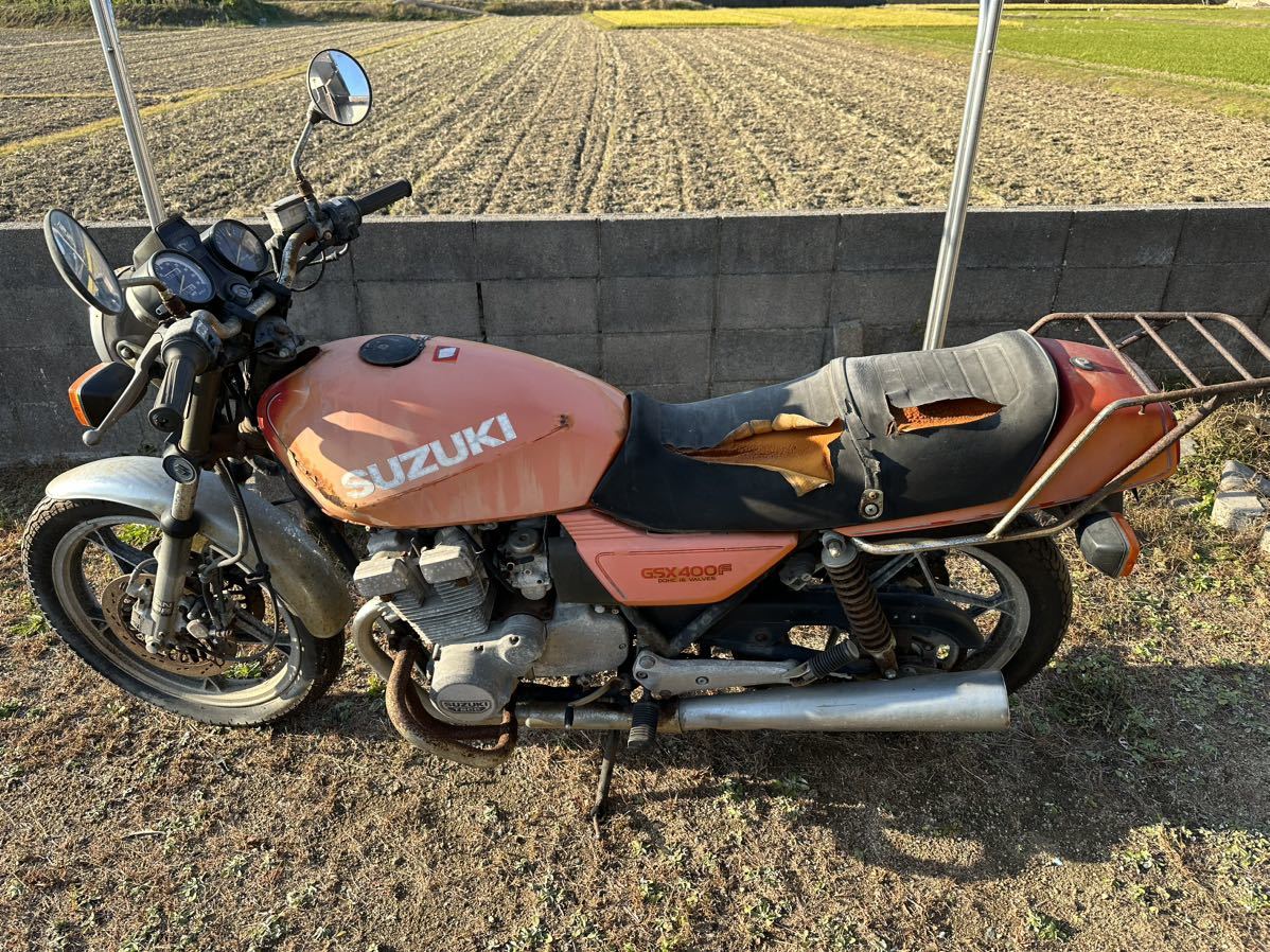 昭和５６年　GSX400F　部品取り　国内　ANDF ダブルディスク　片アンチ　検索・GSX400E　GSX400FS インパルス.._画像2