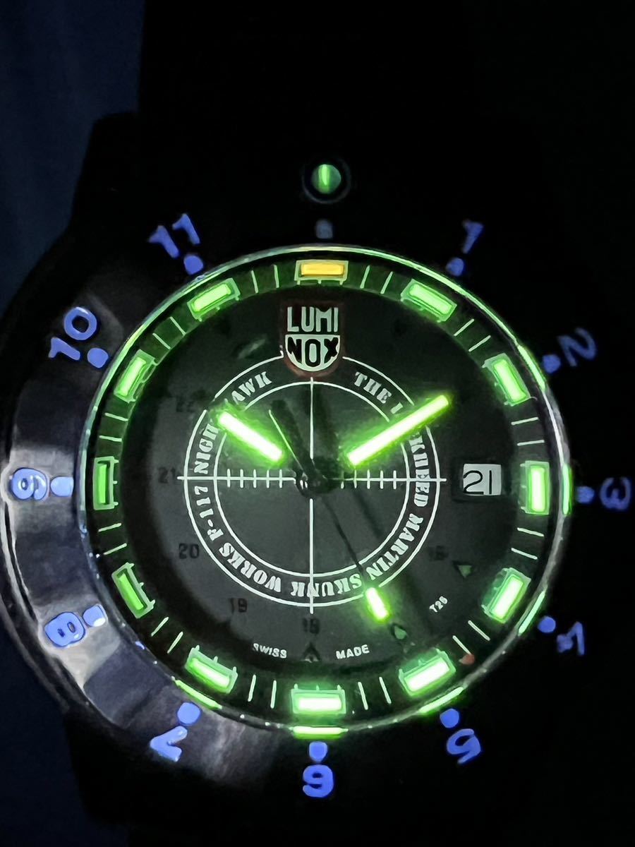 【電池交換済】LUMINOX×SKUNK WORKS ルミノックス×スカンクワークス ナイトホーク F-117 10th 200本限定 腕時計_画像9