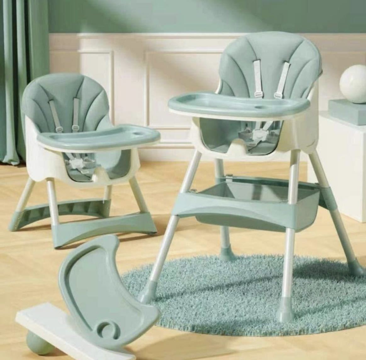 * не использовался товар baby высокий стул low стул детский стул стол стул ребенок стул складной детский стул многофункциональный Северная Европа способ GR зеленый 