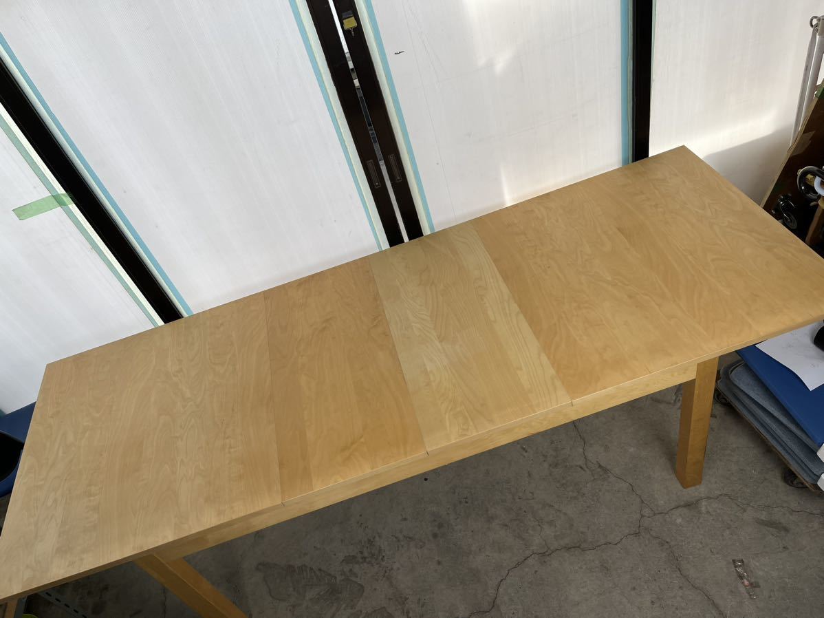 IKEA　イケア　BJURSTA　ビュースタ　伸長式テーブル　6～8人用　オーク材突き板　W1750～2600×D950×H740_画像9