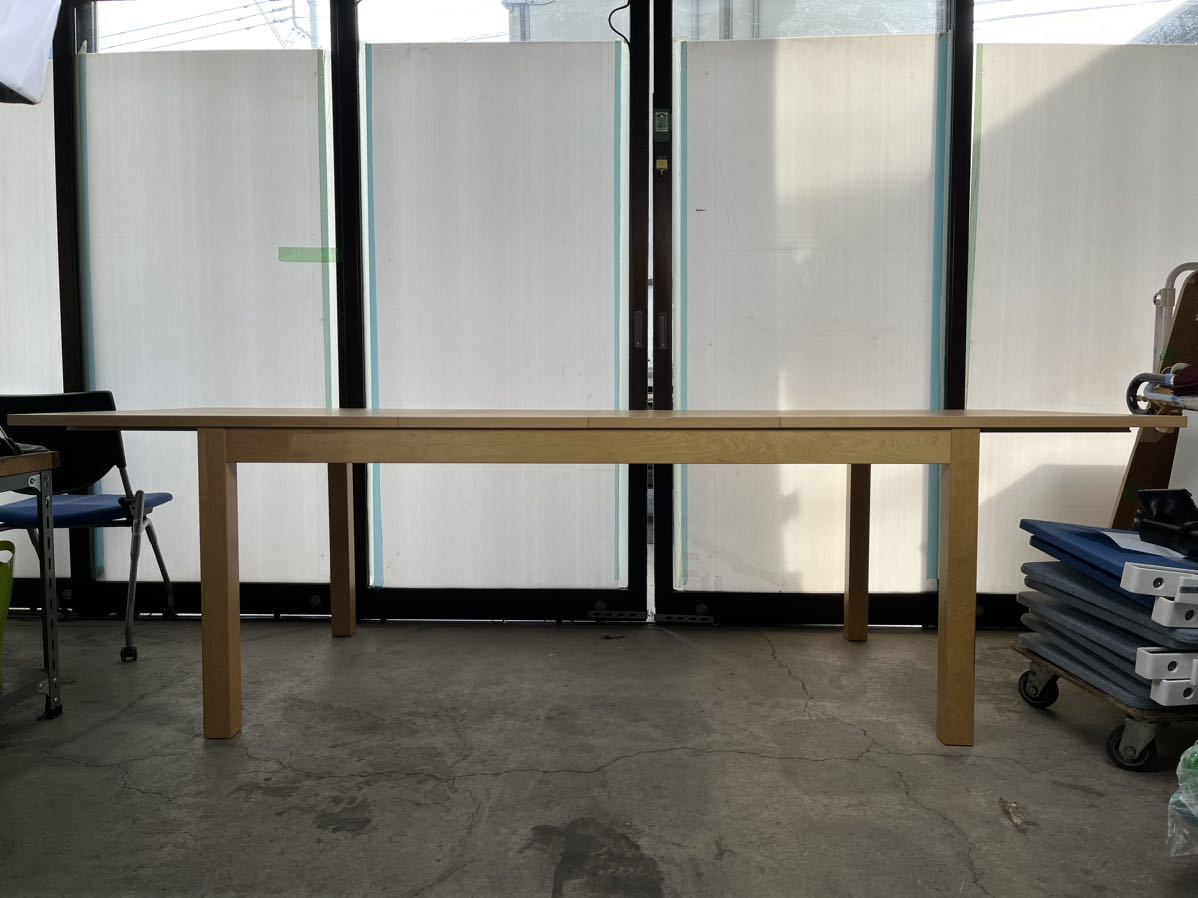IKEA　イケア　BJURSTA　ビュースタ　伸長式テーブル　6～8人用　オーク材突き板　W1750～2600×D950×H740_画像8
