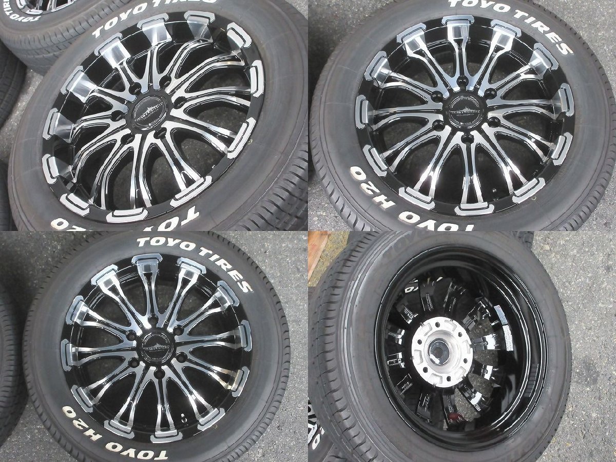 215/60R17インチ 美品 ロクサーニ バトルシップ 6.5J +35 TOYO H20 ホワイトレター ハイエース 200系 等 キャラバンは、はみだします。_画像3