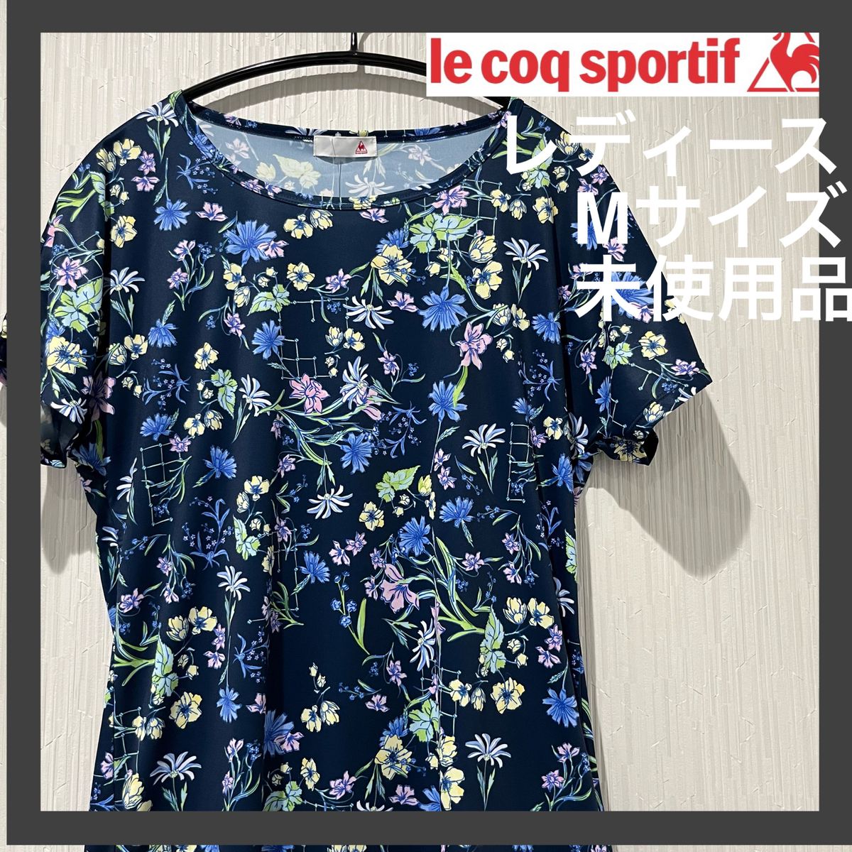[ルコックスポルティフ]テニス Tシャツ レディース　Mサイズ　ブルー 半袖