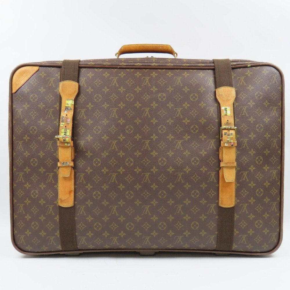 67570★1円スタート★LOUIS VUITTON ルイヴィトン 中極美品 サテライト70 ヴィンテージ 旅行鞄 トラベル モノグラム ボストンバッグヌメ革_画像1