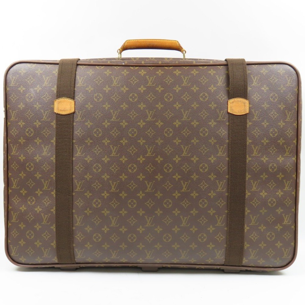 67570★1円スタート★LOUIS VUITTON ルイヴィトン 中極美品 サテライト70 ヴィンテージ 旅行鞄 トラベル モノグラム ボストンバッグヌメ革_画像2