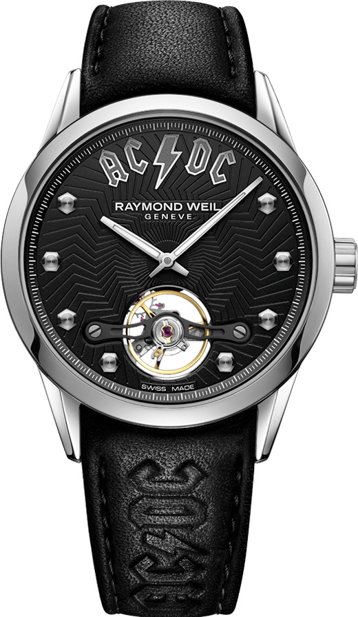 世界限定3000本のAC/DC×RAYMOND WEIL レイモンド・ウェイル コラボモデル オープンハ－ト自動巻き腕時計 価格330,000円 レイモンドウィルの画像7