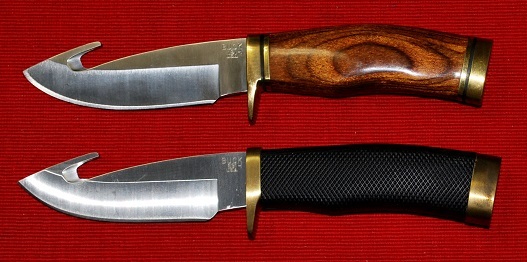 No.191 BUCK-USA ZIPPER・ウオルナット柄・420HC Blade:10.5cm・全長：21.6cm。革ケース付_画像4