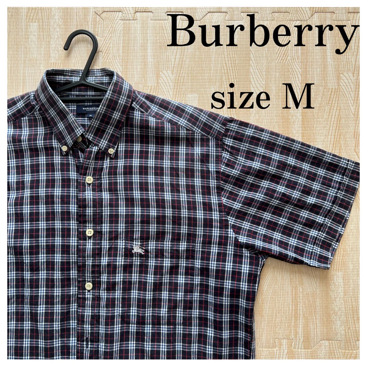 Burberry バーバリー チェックシャツ 半袖シャツ Mサイズ チェック