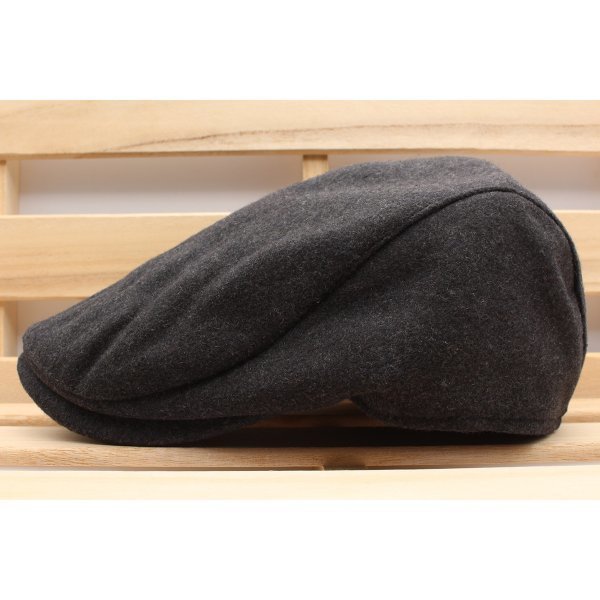 ハンチング帽子 シンプル ウール混 帽子 キャップ 56cm~59cm メンズ ・レディース GY HC67-2_画像2