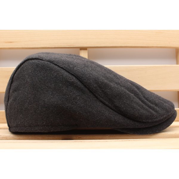 ハンチング帽子 シンプル ウール混 帽子 キャップ 56cm~59cm メンズ ・レディース GY HC67-2_画像4