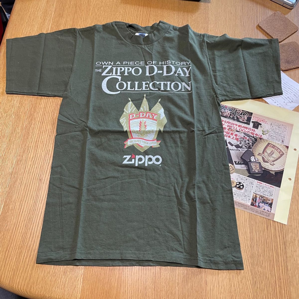 【①希少】非売品Tシャツオマケ付　ジッポー ZIPPO D-DAY ノルマンディー 50周年 1944-1994