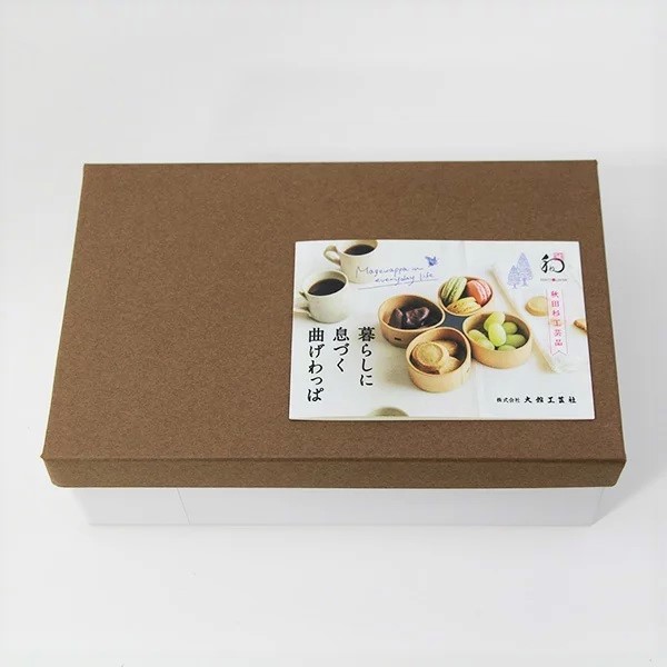 【新品】秋田杉 大館工芸社 曲げわっぱ 小判 弁当 (中) 2540（仕切りなし）_画像7