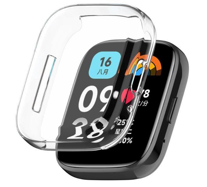 2個セット Xiaomi Redmi Watch 3 Active アクティブ カバー フィルム ケース 液晶画面保護 クリア TPU 透明 スマートウォッチ ソフト_画像1