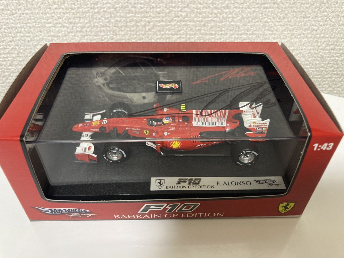 直筆サイン フェルナンド・アロンソ フェラーリ F10 1/43 2010 検索:アストンマーチン ルノー マクラーレンホンダ F1 アルピーヌ_画像1