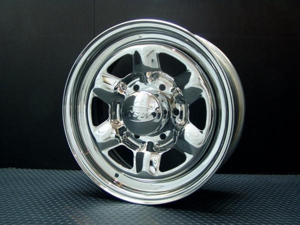 スター 16インチ タイヤホイールセット 4本 TSW STAR クローム 16X7J+35 6穴139.7 TOYO OPEN COUNTRY ホワイトレター 215/65R16C_画像4