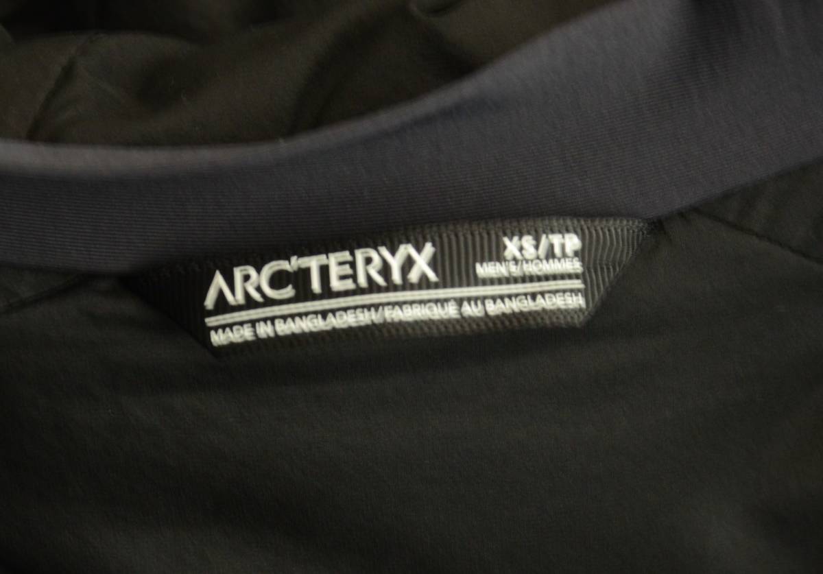 美品 ARC''TERYX Atom AR HOODY アークテリクス フーディー アトム size XS 黒_画像5