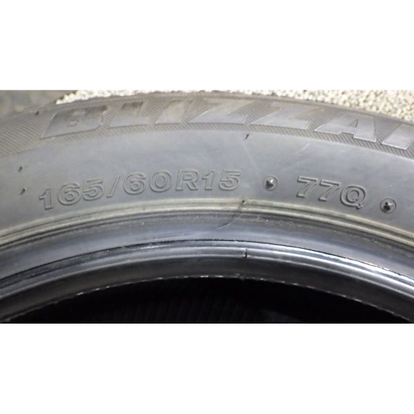 ブリヂストン BLIZZAK VRX 165/60R15 4本SET◎2017年製8~9分山スタッドレス◎中古 特筆すべき損傷なし◎旭川手渡し可◎ハスラー等に_画像9