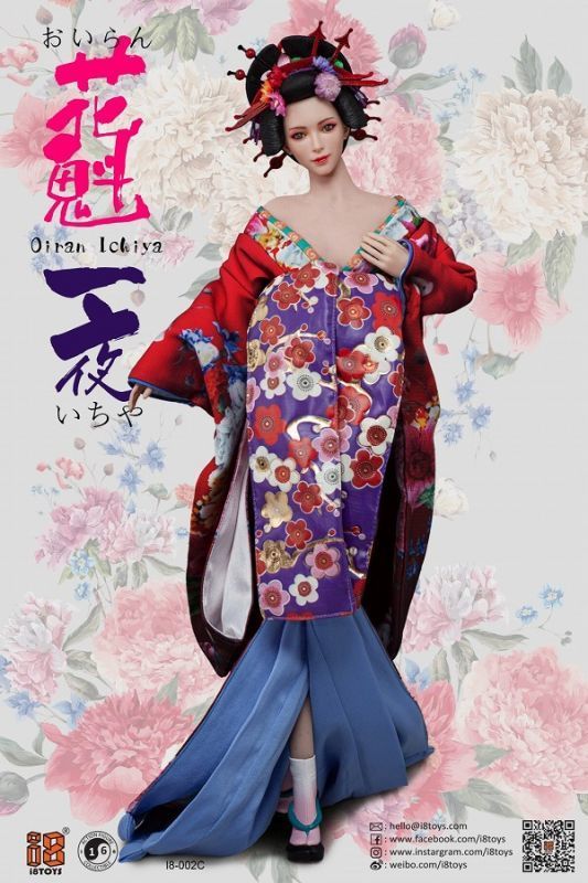 i8TOYS i8-C002C.... flower . one night head ( eye lamp moveable ) & kimono small articles set 1/6 action figure for 