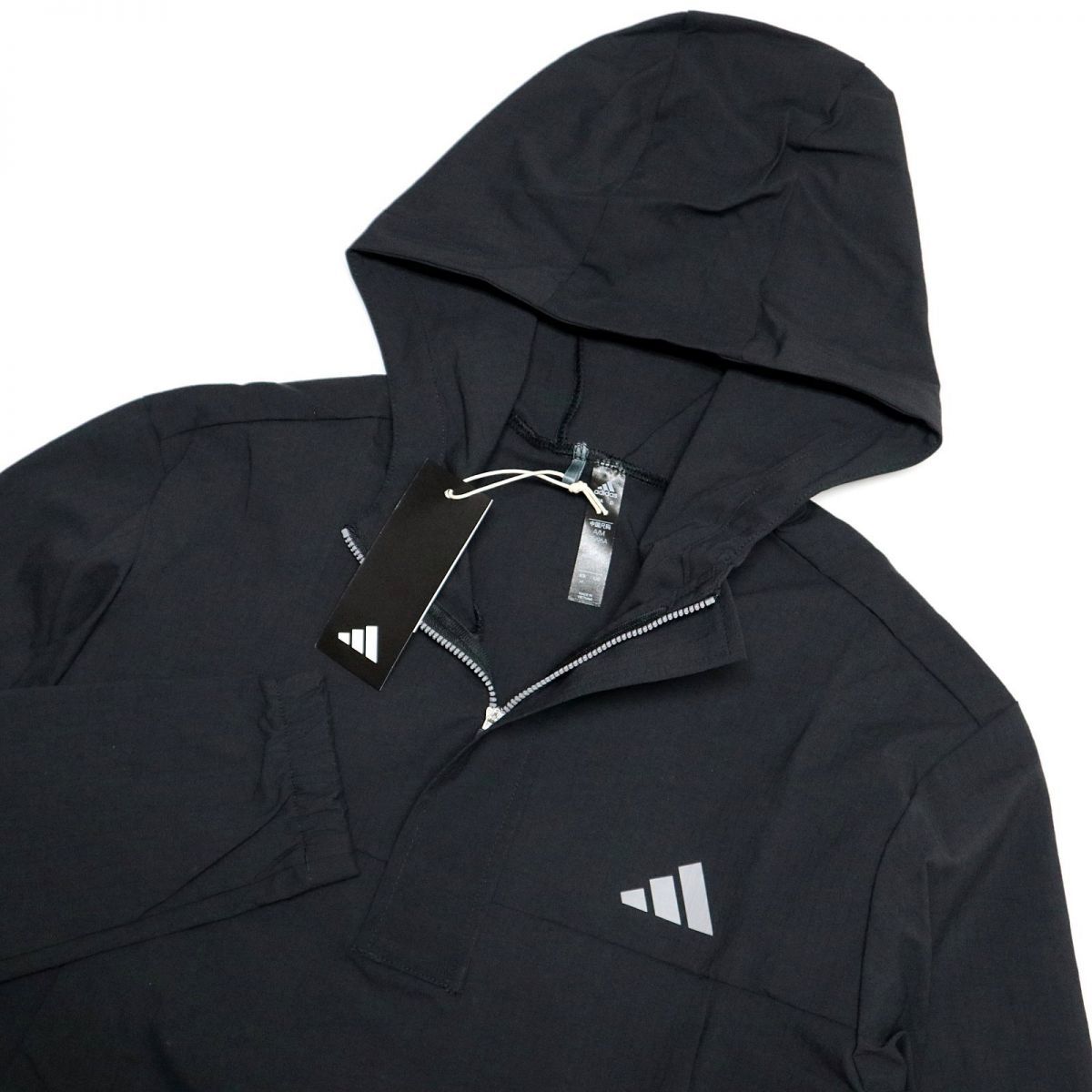 ★アディダス adidas ゴルフ GOLF 新品 メンズ 快適 速乾 ドライ ハーフジップ パーカー ジャケット 黒 Mサイズ [HY5380-M] 二 壱★QWER_画像2