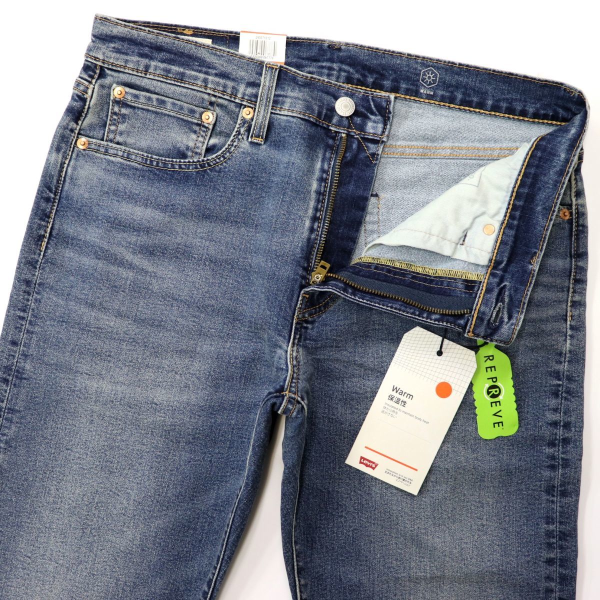 ★リーバイス Levis 502 新品 WARM 微起毛 保温 防寒 ストレッチ テーパード デニム ジーンズ パンツ 33インチ[29507-1012-33]四 弐★QWER_画像2