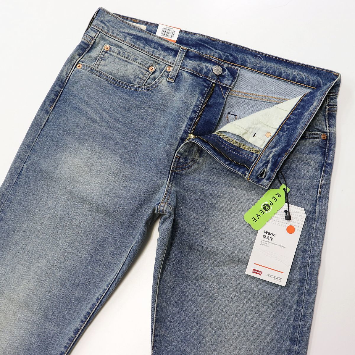 ★リーバイス Levis 502 新品 WARM 起毛 保温 速乾 ストレッチ テーパード デニム ジーンズ パンツ 33インチ[29507-0880-33]四 弐★QWER_画像1