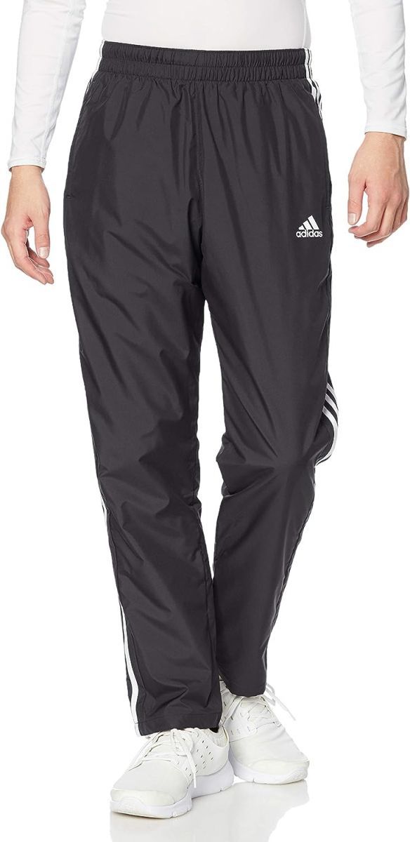 ★アディダス ADIDAS 新品 メンズ 裏起毛トリコット 3ストライプス ウインドジャケット 上下セット スーツ 黒 XL[SETGE0406-O] 五 参★QWER_画像7