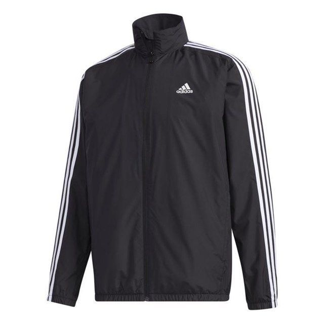 ★アディダス ADIDAS 新品 メンズ 裏起毛トリコット 3ストライプス ウインドジャケット 上下セット スーツ 黒 M[SETGE0406-M] 五 壱★QWER_画像2