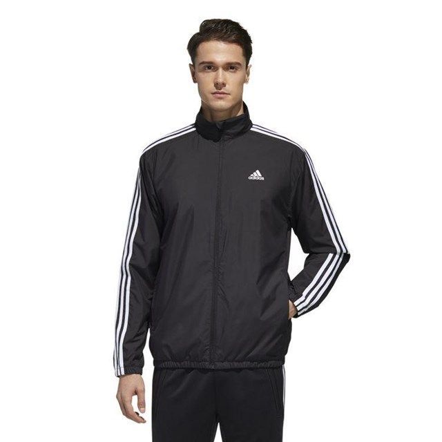 ★アディダス ADIDAS 新品 メンズ 裏起毛トリコット 3ストライプス ウインドジャケット 上下セット スーツ 黒 XL[SETGE0406-O] 五 参★QWER_画像6