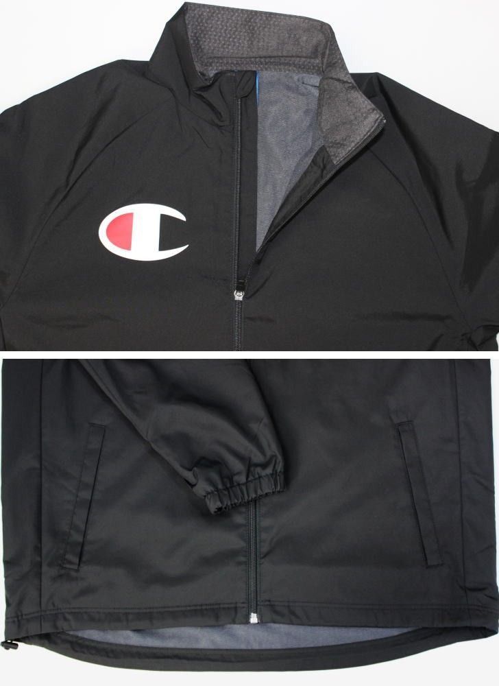 ★チャンピオン Champion 新品 定価15180円 ウインドブレーカー 裏起毛 撥水 保温 防風 上下セット 黒 XL[SETC3QSC25-090-XL] 五 参★QWER_画像10