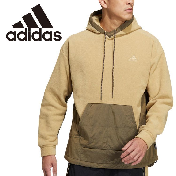 ★アディダス adidas 新品 メンズ 裏起毛 PRSVE FABMIX フリースフーディ フリース ジャケット XLサイズ[HM2704-XL]二 弐★QWER_画像1