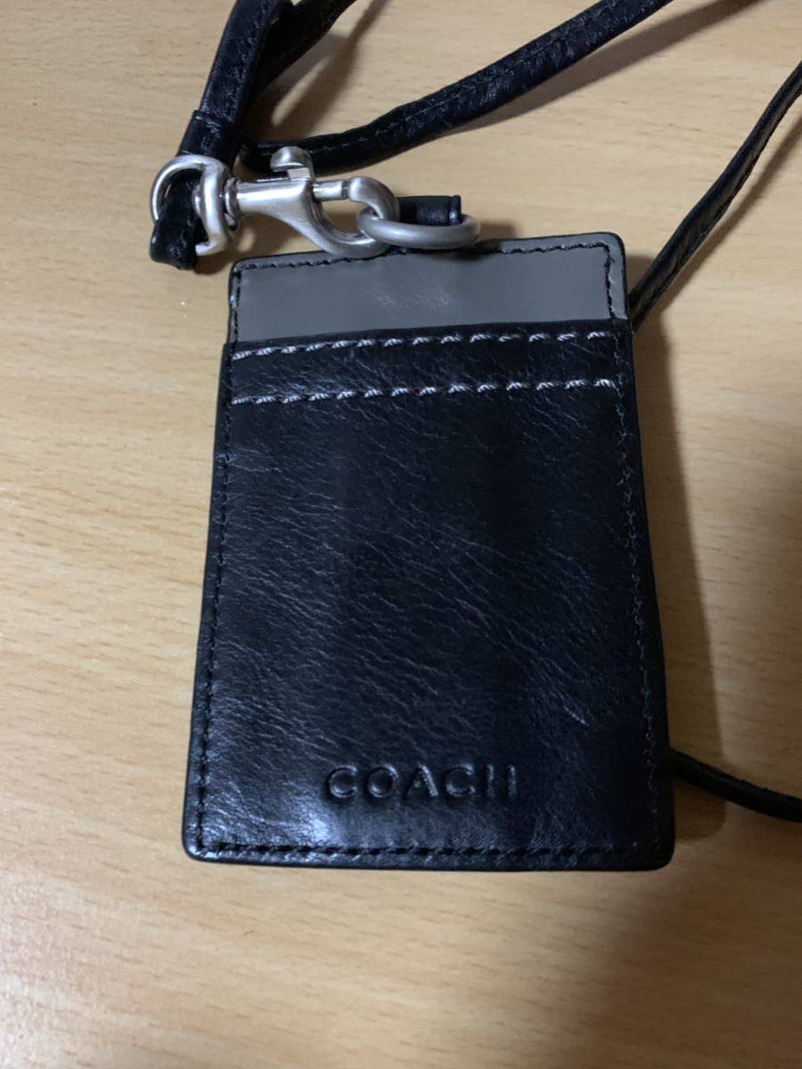 COACH　コーチ　ID カードケース　 パスケース　革 黒 _画像2
