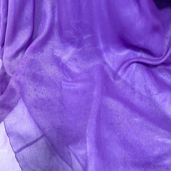 1円 ウエディングドレス LANCETTI ランチェッティ 9T 紫ラメ ロングトレーン カラードレス 舞台衣装 お色直し 中古６８８８_画像10