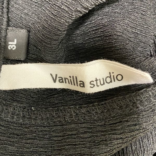 1円 ドレス Vanilla studio ゆったりワンピース 3L大きなサイズ 黒 カラードレス キャバドレ 発表会 イベント　中古７４５８_画像9