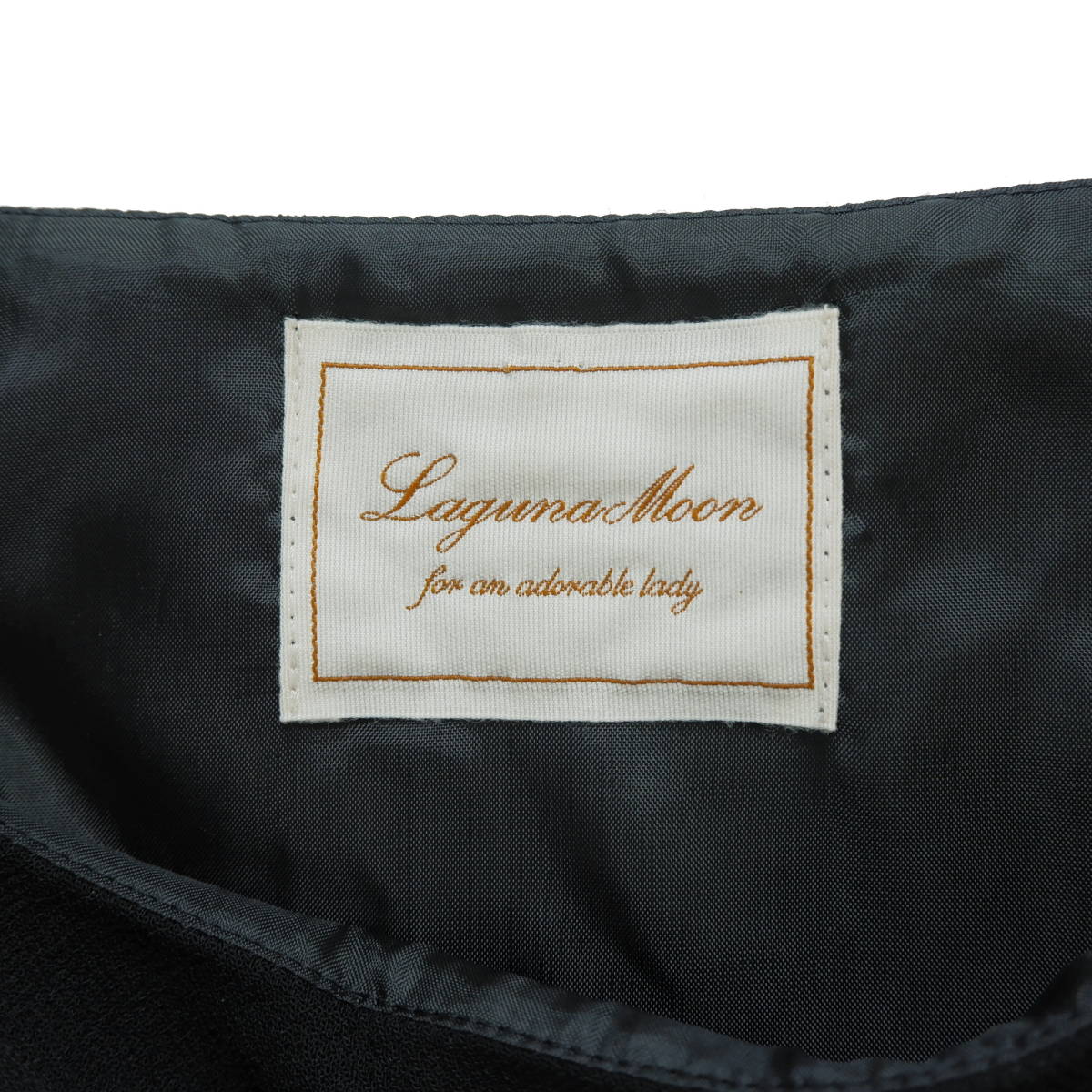 ◆美品 送料無料◆ Laguna Moon ラグナムーン ノースリーブ ワンピース 黒 レディース F 3983k1の画像7