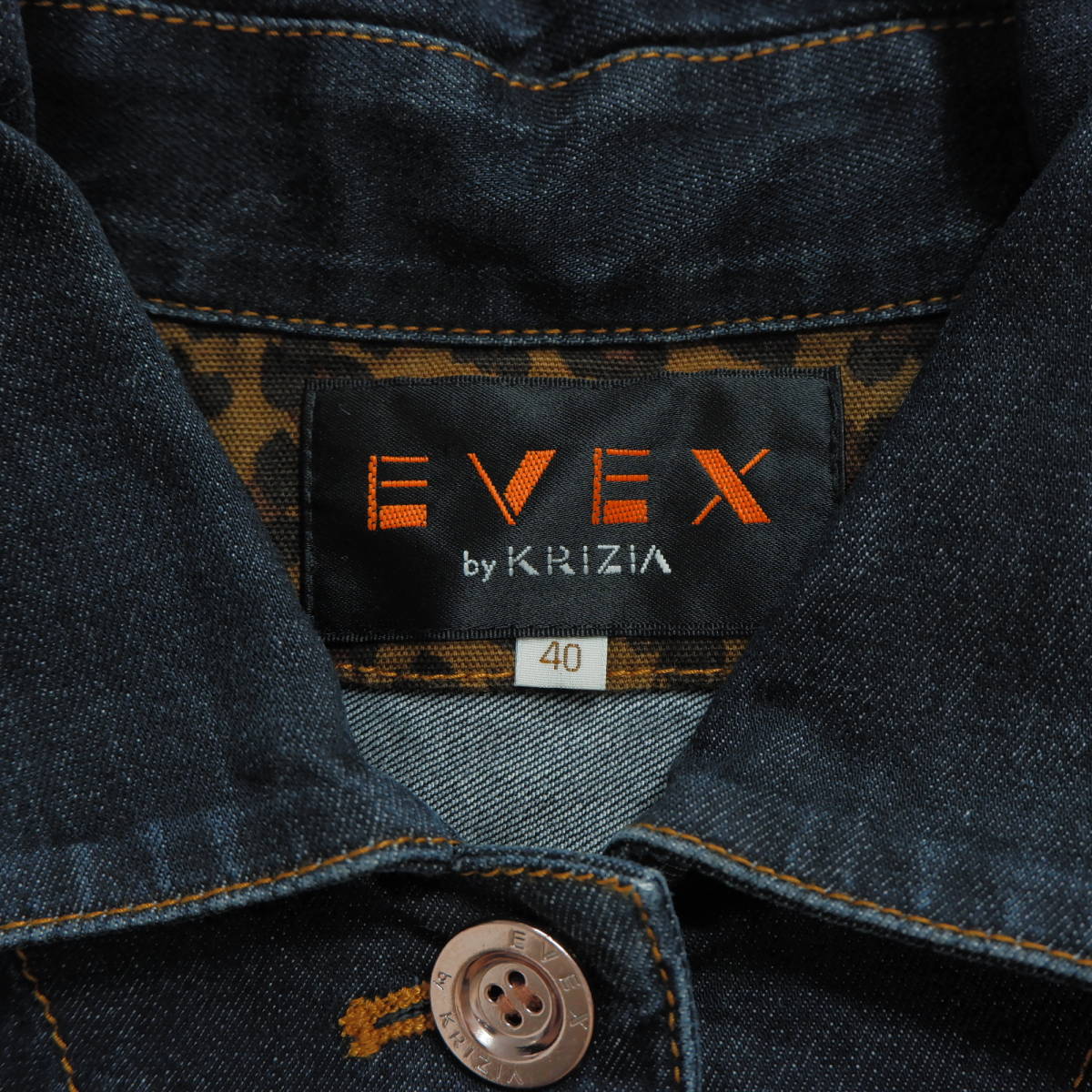 ◆美品 送料無料◆ EVEX by KRIZIA クリツィア クリッツィア ストレッチ Gジャン デニム ジャケット レディース 40 L ◆三陽商会◆ 4003k1_画像7