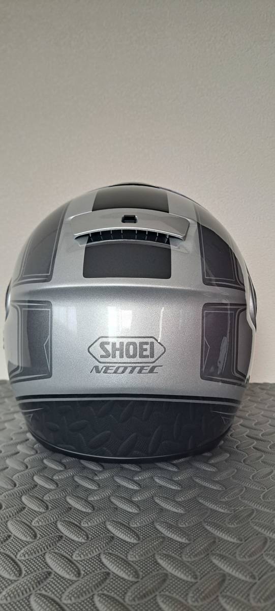 ★SHOEI　ショウエイ　ネオテック　シルバー色　XLサイズ　センターパットなし　中古★_画像6