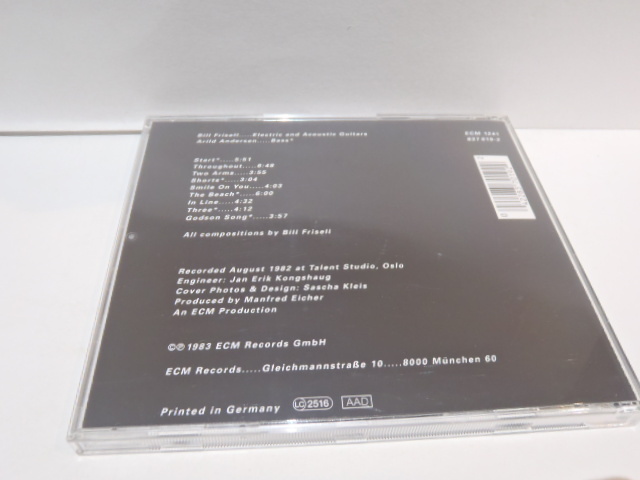 美品　BILL FRISELL　IN LINE　 ビル・フリゼール　ECM ドイツ盤 CD　JAZZ GUITAR ギター_画像5