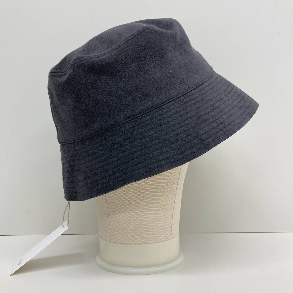 Nine Tailor Plost Hat C.Grey N-1017 ナインテーラー ウルトラスウェード バケットハット グレー 日本製 帽子 3090493_画像4