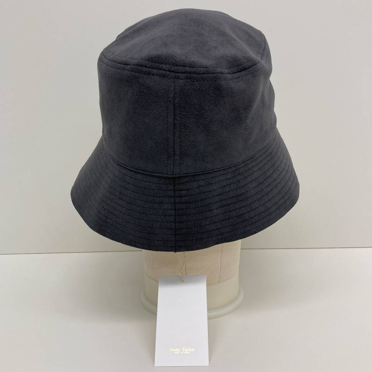 Nine Tailor Plost Hat C.Grey N-1017 ナインテーラー ウルトラスウェード バケットハット グレー 日本製 帽子 3090493_画像5