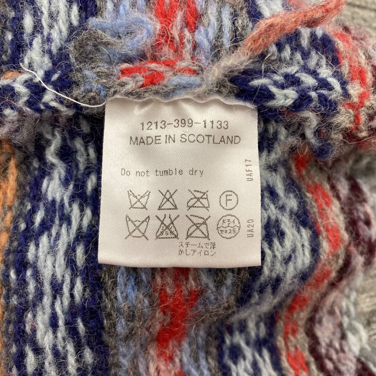 Jamieson\'sfea i-ll рисунок шерсть вязаный свитер Scotland производства M размер Jamiesonsjami-sonz общий рисунок 3110058