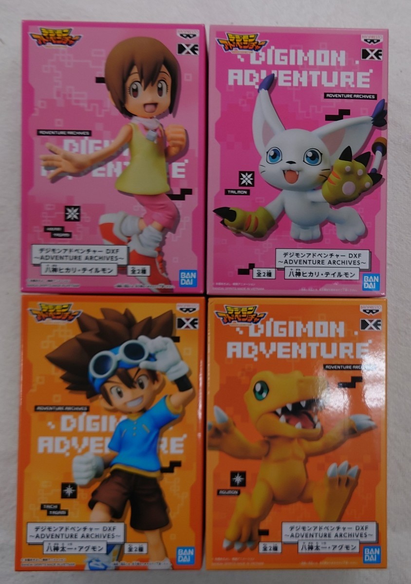 デジモンアドベンチャー DXF 八神太一 アグモン ヒカリ テイルモン フィギュア ADVENTURE ARCHIVES 未開封品_画像1