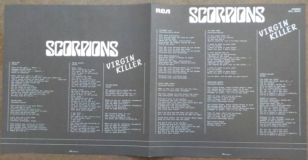 【中古LPレコード】スコーピオンズ(SCORPIONS):狂熱の蠍団～ヴァージン・キラー(Virgin Killer)【RPL-3034】_画像4