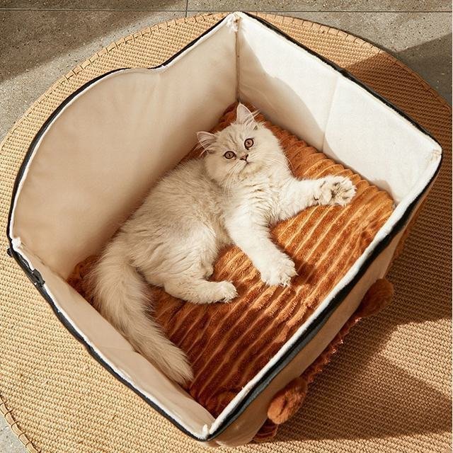  cat dog bed pet bed soft ...... pet accessories pet house cushion mat soft autumn winter Brown M size 