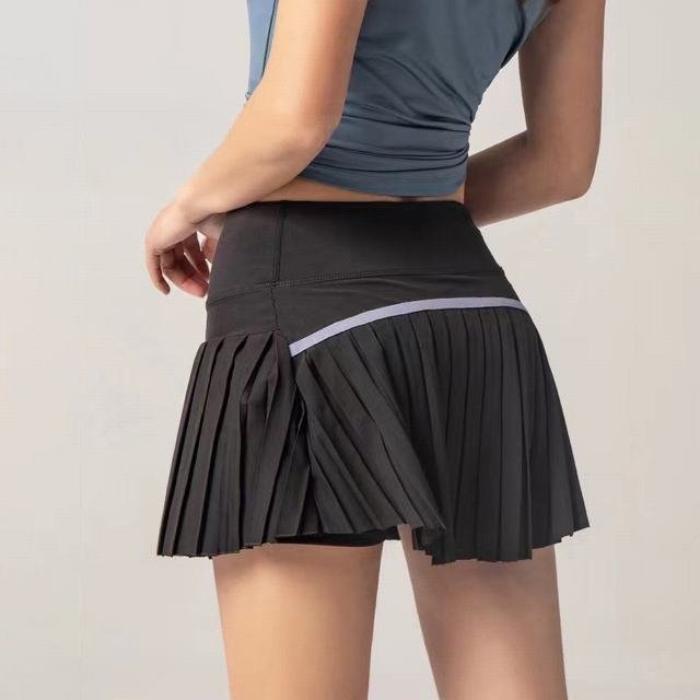  женский спорт одежда внутренний есть юбка мини-юбка юбка теннис Golf бег тренировка фитнес черный S