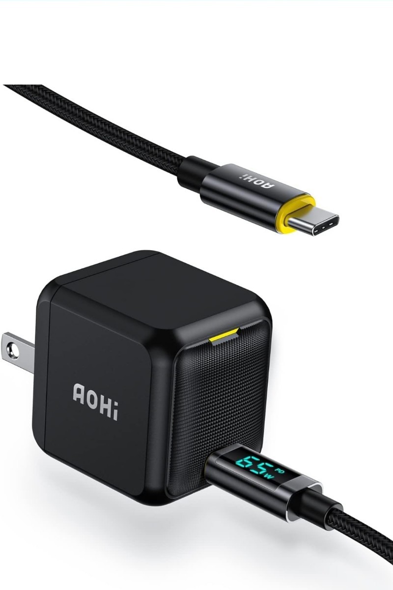 AOHI pd 充電器 65w 対応 USB‐C ac アダプター 急速充電 65w 65w usb-c 充電器 (新型GaN+ 窒化ガリウム採用/PSE技術基準適合)_画像1