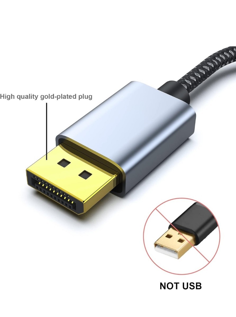 BENFEI DisplayPort（ディスプレイポート） - HDMI 変換ケーブル、最大4K＠30Hzまでの解像度に対応（オスからメス、逆方向に非対応)_画像3