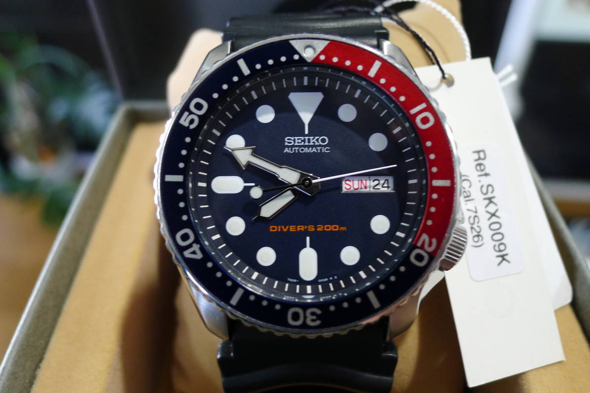 SEIKO ダイバーズ SKX009 ネイビーボーイ 替ベルト２本付-