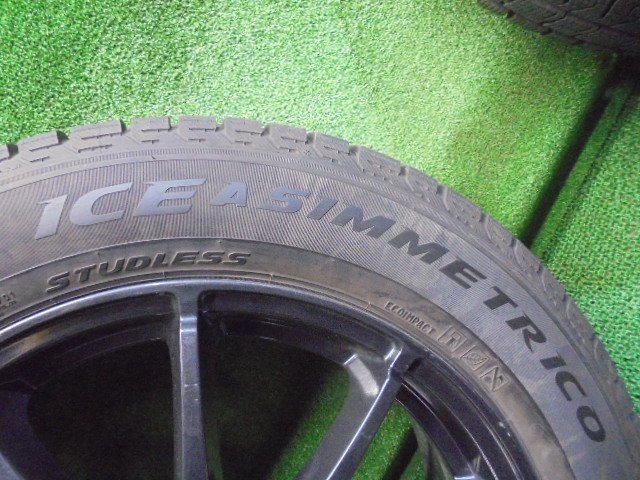 5EQ225AF6) 送料無料 2021年製 225/60R18 ピレリ ICE ASIMMETRICO スタッドレスタイヤ+18インチホイール4本セット　ET55_画像3