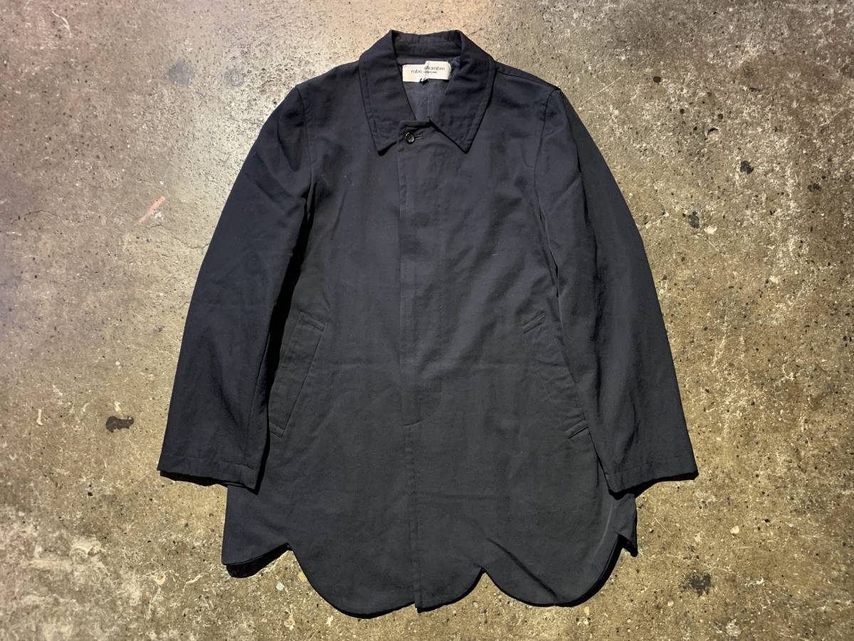 robe de chambre 04SS 裾変形 ウールギャバコート RM-C001 AD2003 ローブドシャンブル COMME des GARCONS コムデギャルソン_画像1