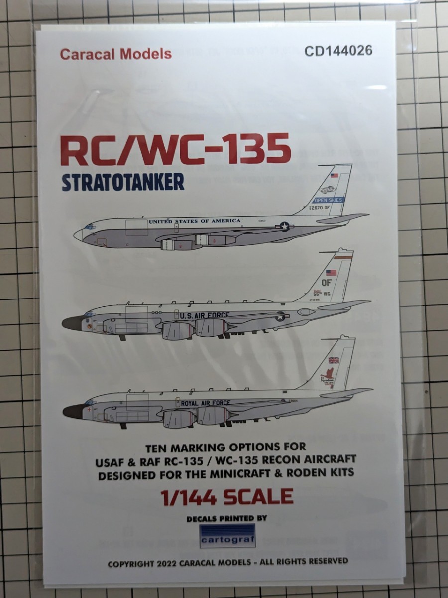 Caracal Models 1/144 ボーイング RC-135 WC-135 C-135 ストラトタンカー カラカル デカール ローデン ミニクラフト CD144026_画像1